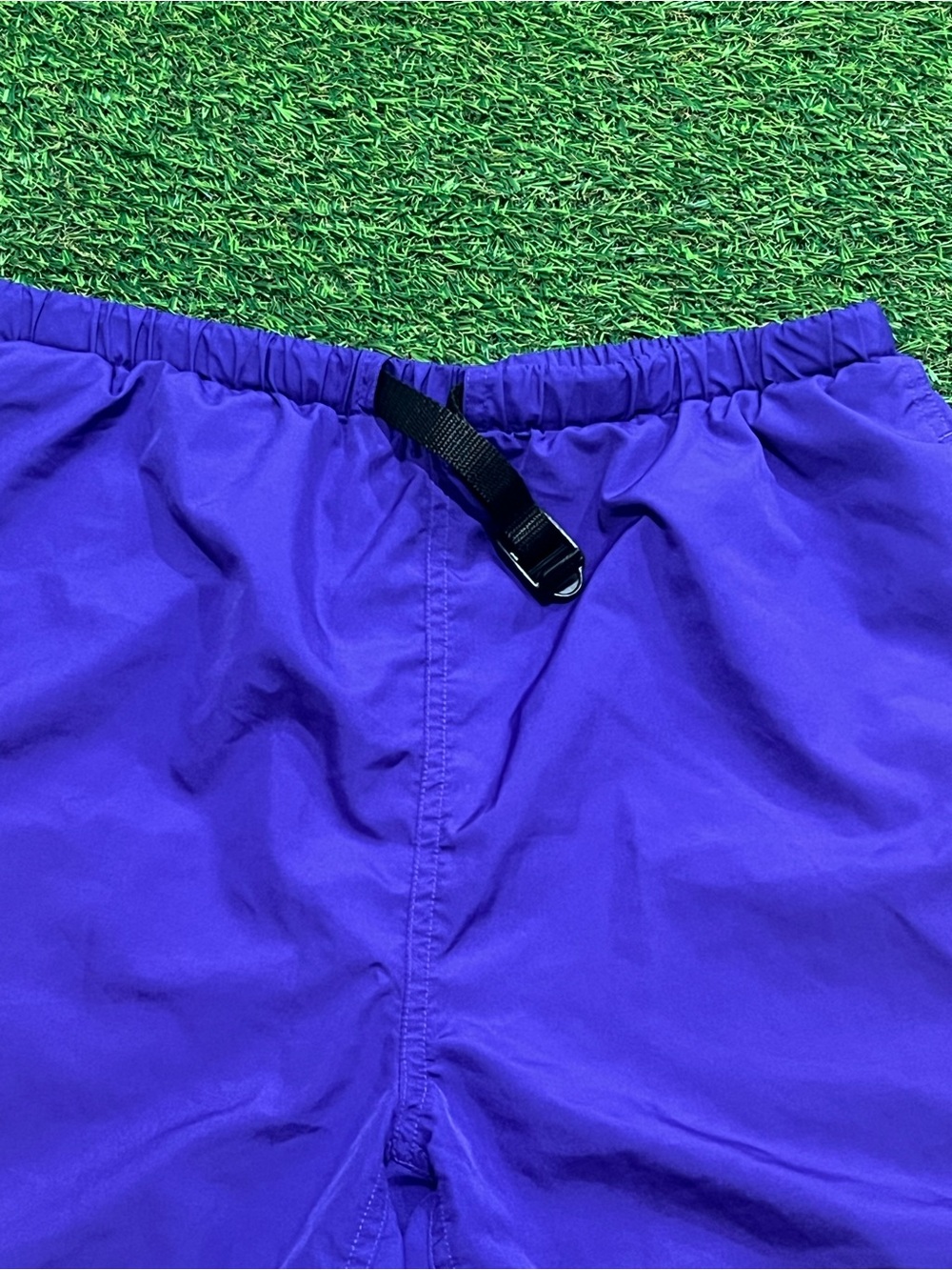 VTG Helly Hansen Nylon Belted Shorts Purple Gorpcore 90s - Picture 3 of 6